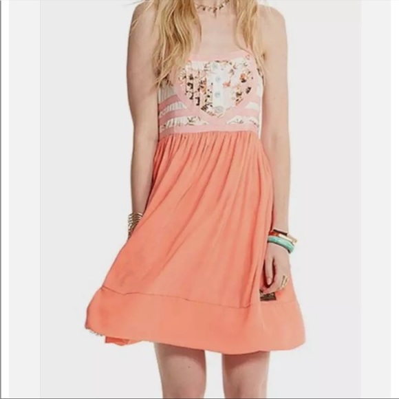 Matilda Jane Honeyed Peach Elegance Dress smocked floral size large - Picture 1 of 9